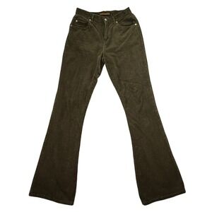 Vintage Palmetto's Corduroy Pants Women's Size‎ 7 Olive Green Flare Leg Boho